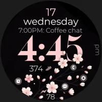 Cherry Blossom pink watch face